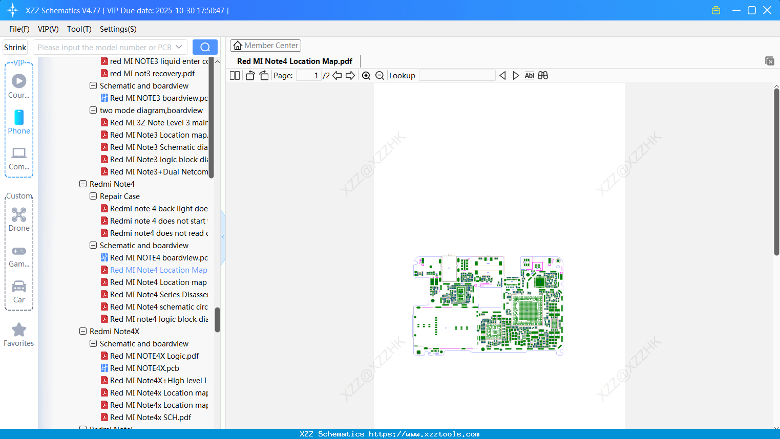 Xiaomi Redmi Note4 Location Map